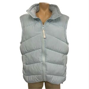 Light Blue Women's Quilted Vest Size M